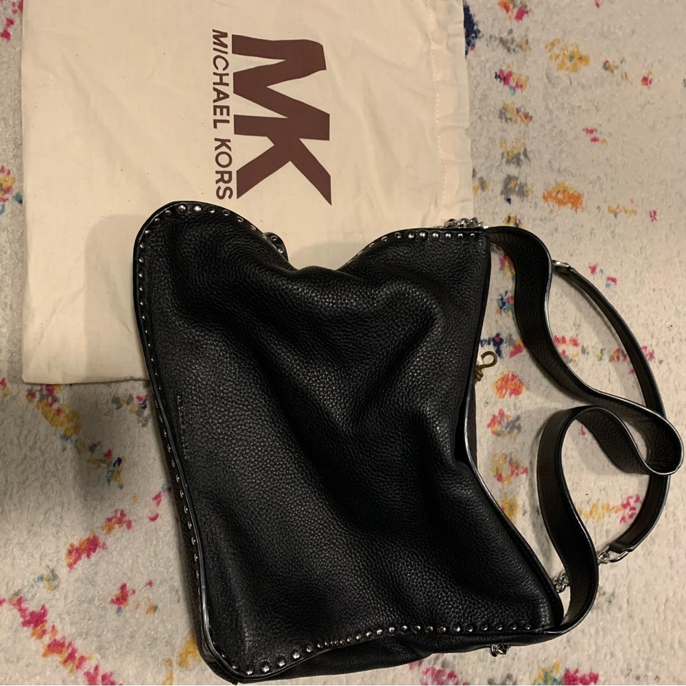 Michael Kors Black Studded Leather Bag